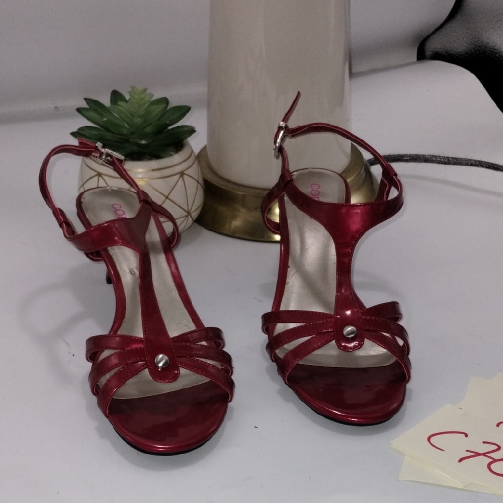 Connie Glossy Red Strappy Sandals